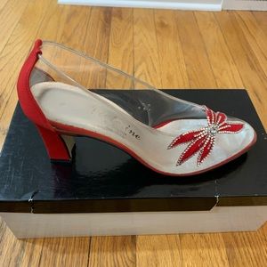 Rhinestone Plastic High Heels